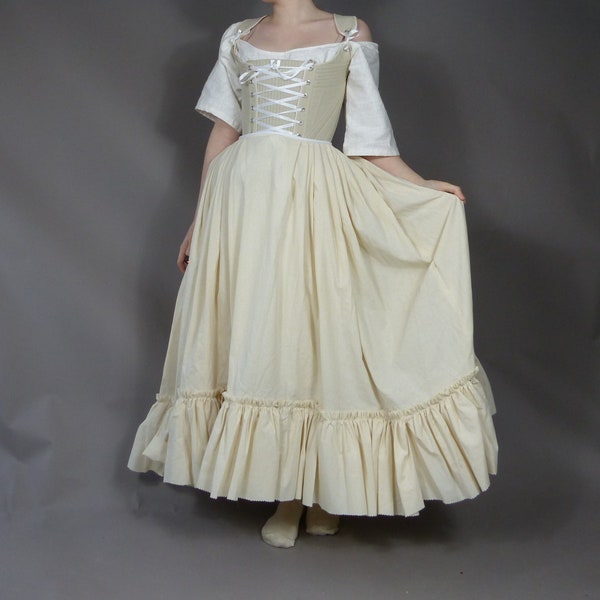 Jupon historique en coton, jupe jupon, costume d'inspiration historique fantastique