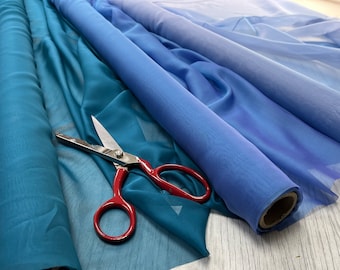 Two Tone Cationic Chiffon polyester fabric by the metre for Costume and Fashion Crafting 57"/145cm Wide 3