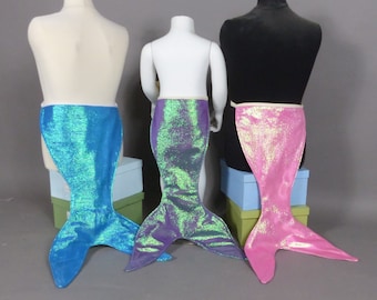 Children's Mermaid Fancy Dress Shimmering Iridescent Scale Tail