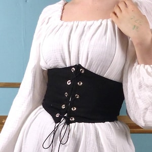 Linen Waist Belt Corset Fantasy, Medieval Renaissance Costume Accessories Dutch Plain