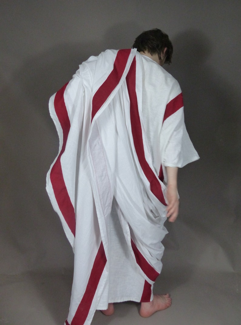 Men's Ancient Roman Senate White Linen Costume Toga for - Etsy