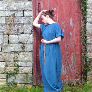 Womens Greek Cotton Gauze Tunic Ancient World Peplos Chiton Historical Costume image 5