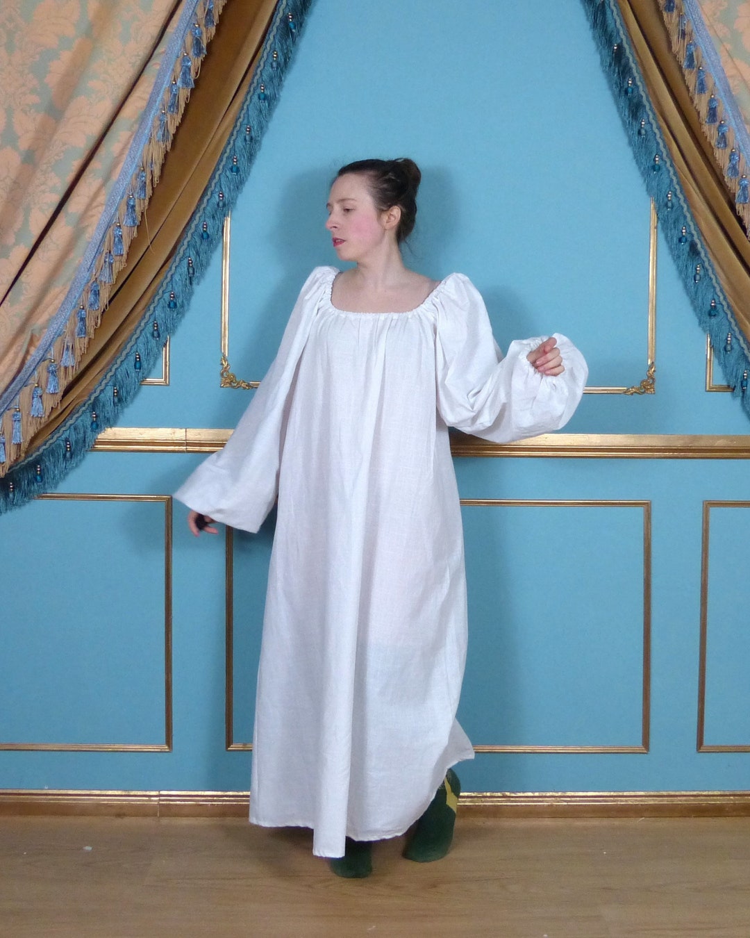 Camisa larga renacentista blusa campesina disfraz vestir Ren Faire - Etsy  México, image size:1080x1350