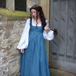 Ren Faire Villager Peasant's Linen Simple Dress Historical Fantasy ...