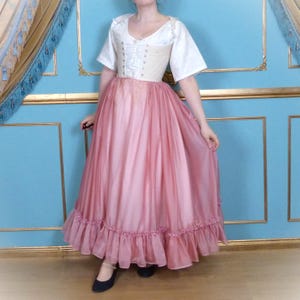 Chiffon Burlesque Inspired Rococo Ruffle Skirt Fantasy Historic Inspired Costume Petticoat