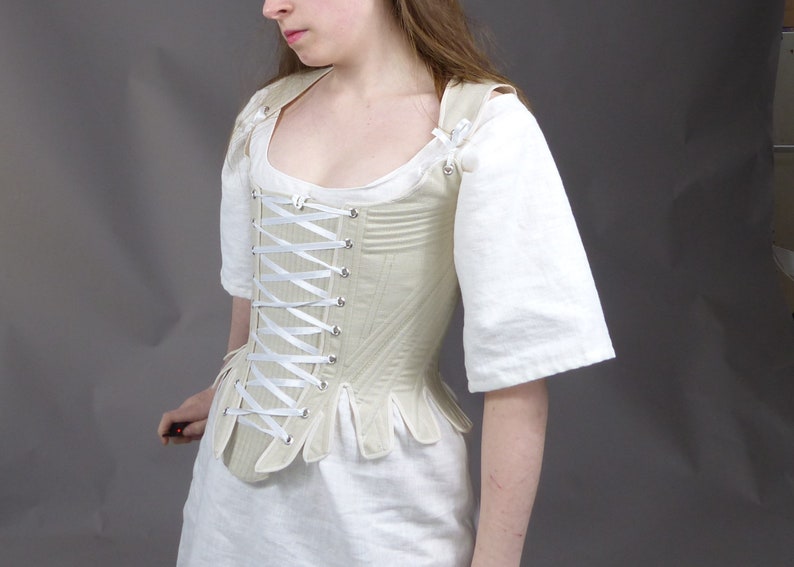 Stomacker 18th Century Stomacher Front and Back Laced Coloured Linen | Etsy