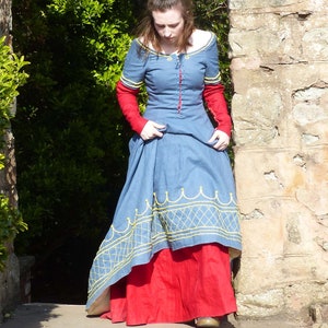 Custom Medieval Kirtle Dress and Under Dress for Historical Reenactment ...