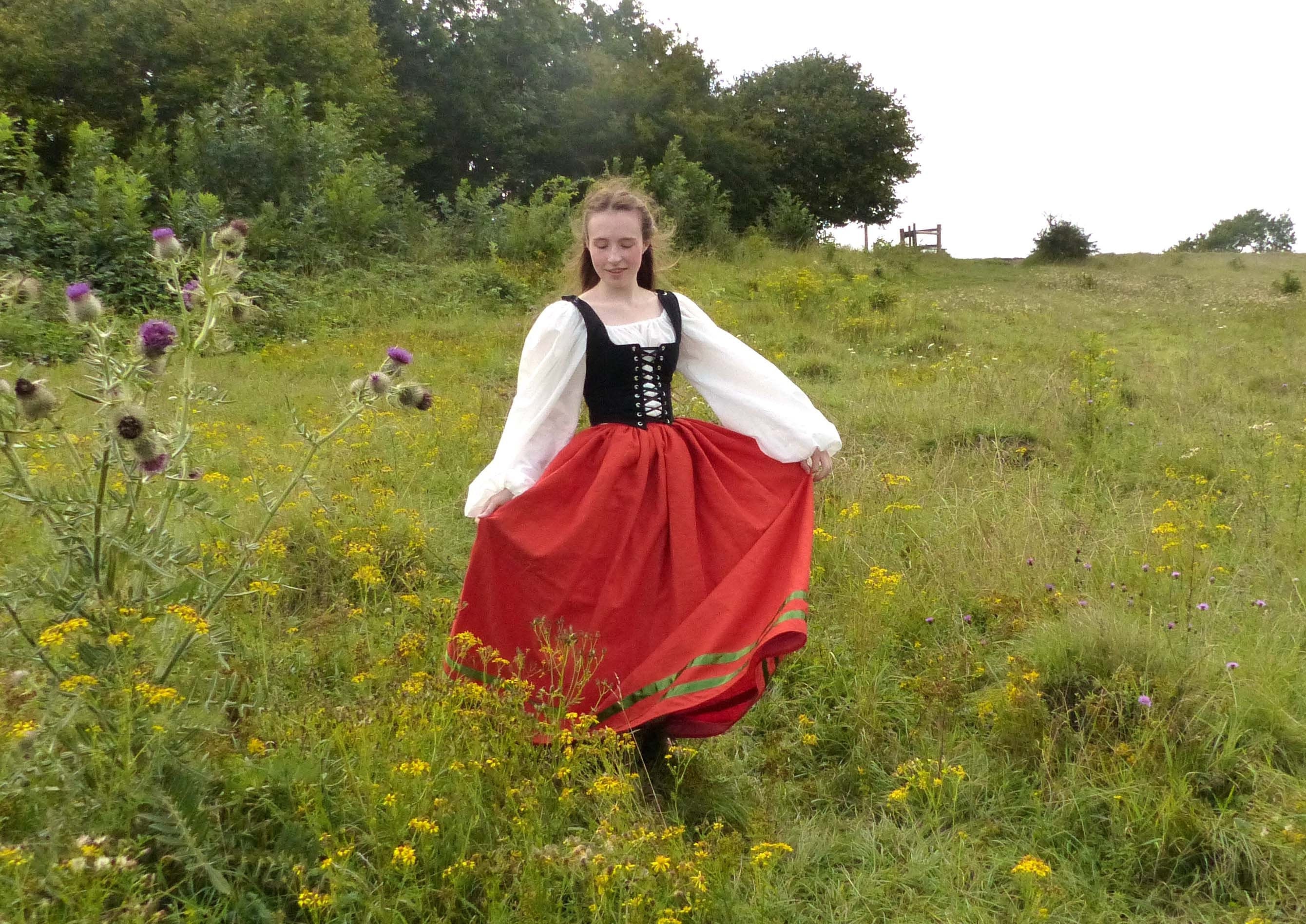 Medieval peasant shop girl costume