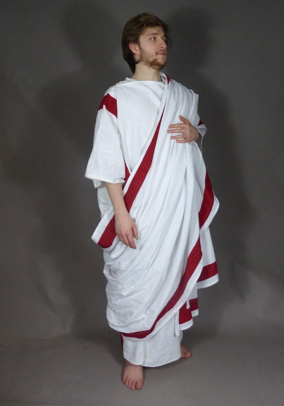 Men's Ancient Roman Senate White Linen Costume Toga for - Etsy UK