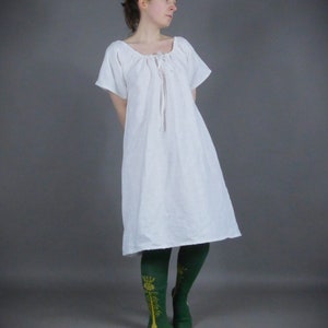 White 18th Century Linen Chemise Rococo Shift Dress Historical ...