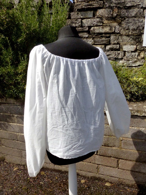 religión Banco Producción Disfraz de blusa campesina renacentista de manga larga Vestir - Etsy España