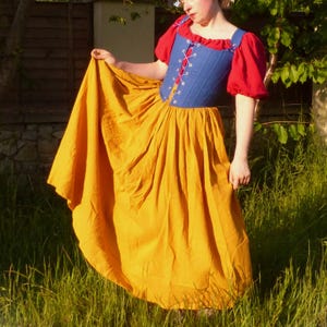 Floor Length Cotton Gauze Renaissance Skirt Historical Costume Cosplay