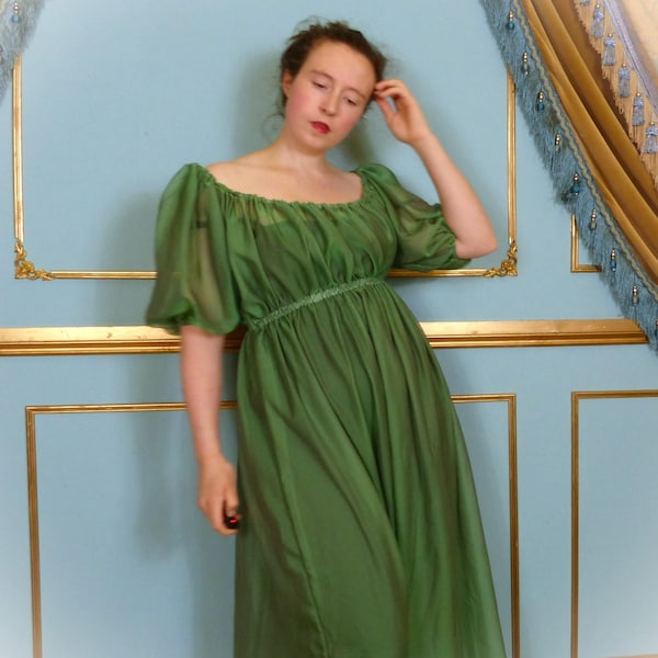 Jane Austen Regency Chiffon Fairy Tale princess Dress costume  Fashion