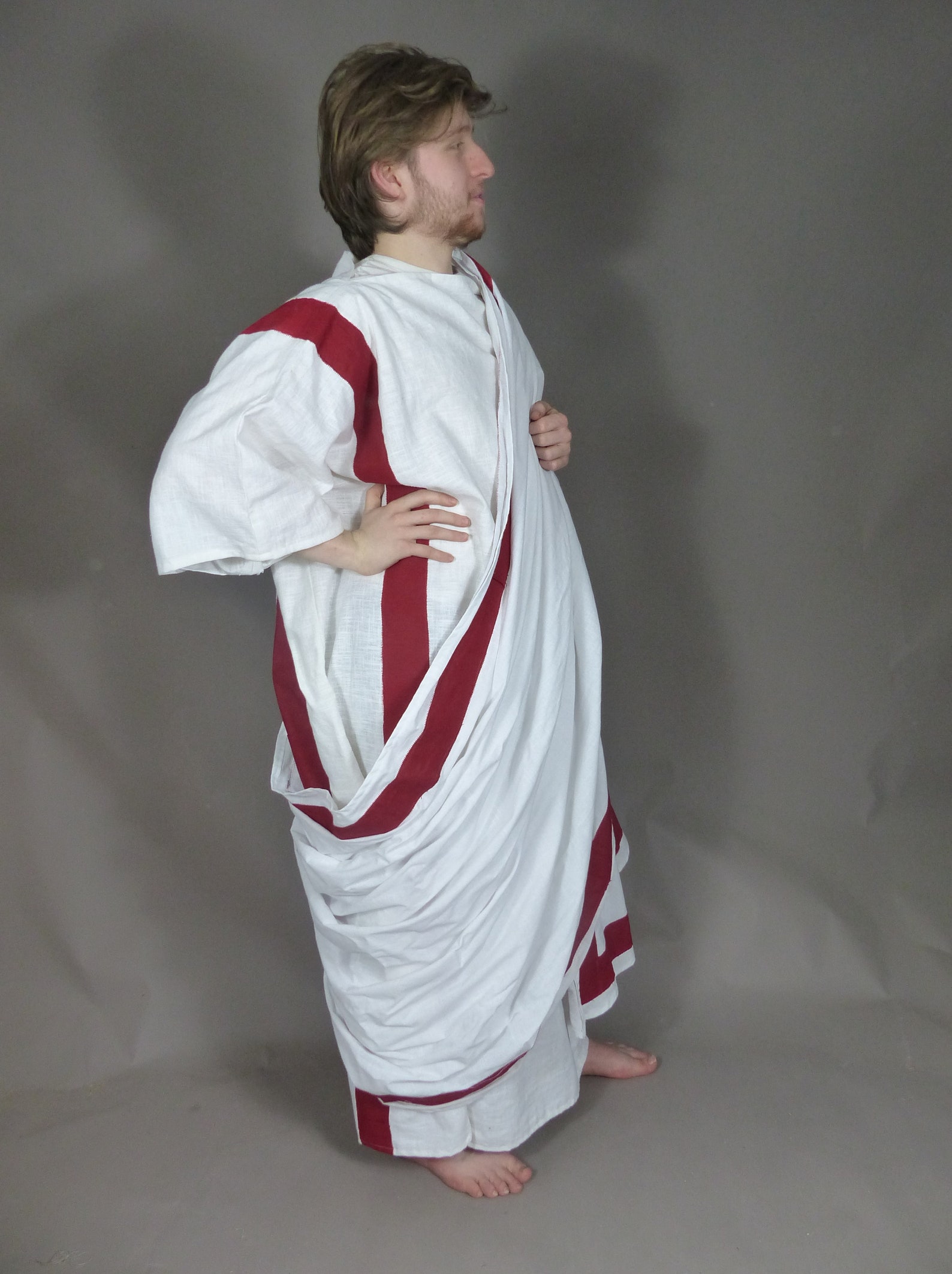 Men's Ancient Roman Senate White Linen Costume Toga for - Etsy