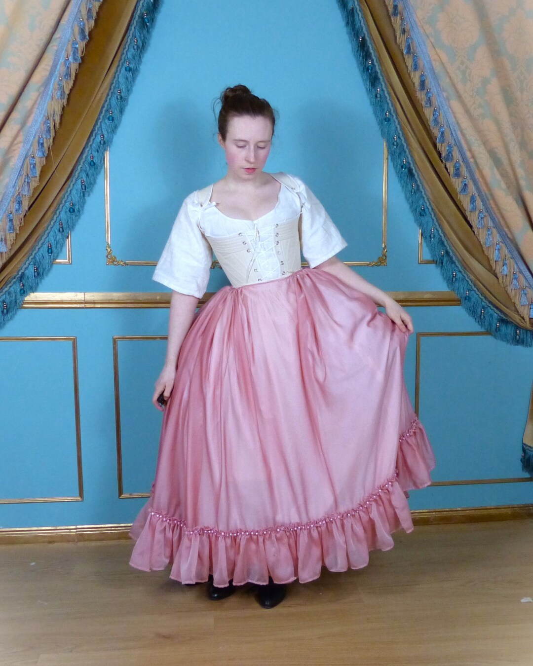 Chiffon Burlesque 18th Century Inspired Rococo Ruffle Skirt Fantasy ...