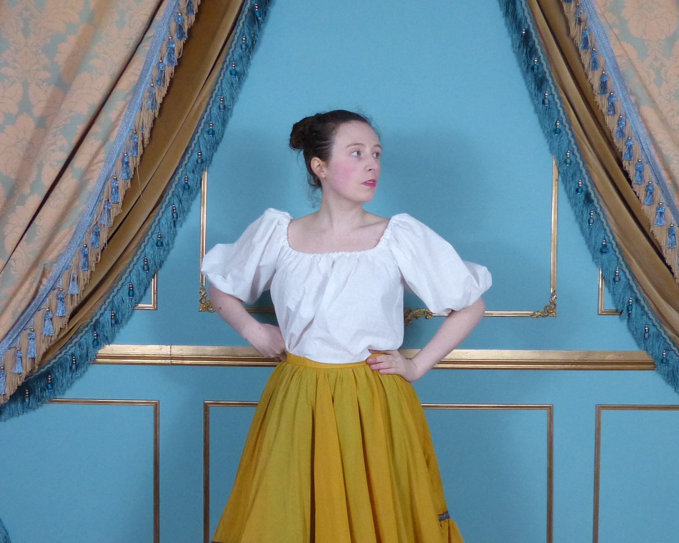 Renaissance boerenblouse kostuum aankleden met korte mouwen Ren Faire -  Etsy België, image size:2228x1782