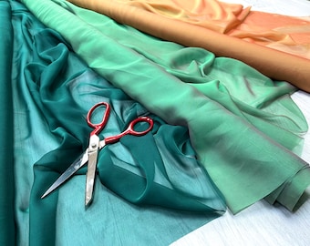 Two Tone Cationic Chiffon polyester fabric by the metre for Costume and Fashion Crafting 57"/145cm Wide 6