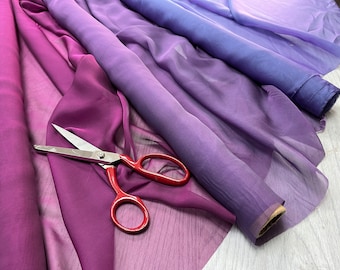 Two Tone Cationic Chiffon polyester fabric by the metre for Costume and Fashion Crafting 57"/145cm Wide 2
