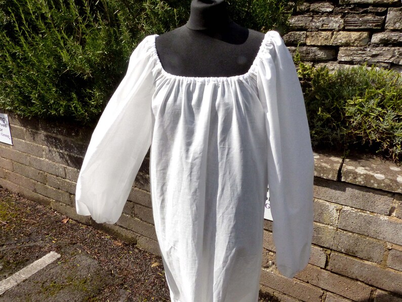 Long Chemise Renaissance Peasant Blouse Costume Dress Up Ren Faire