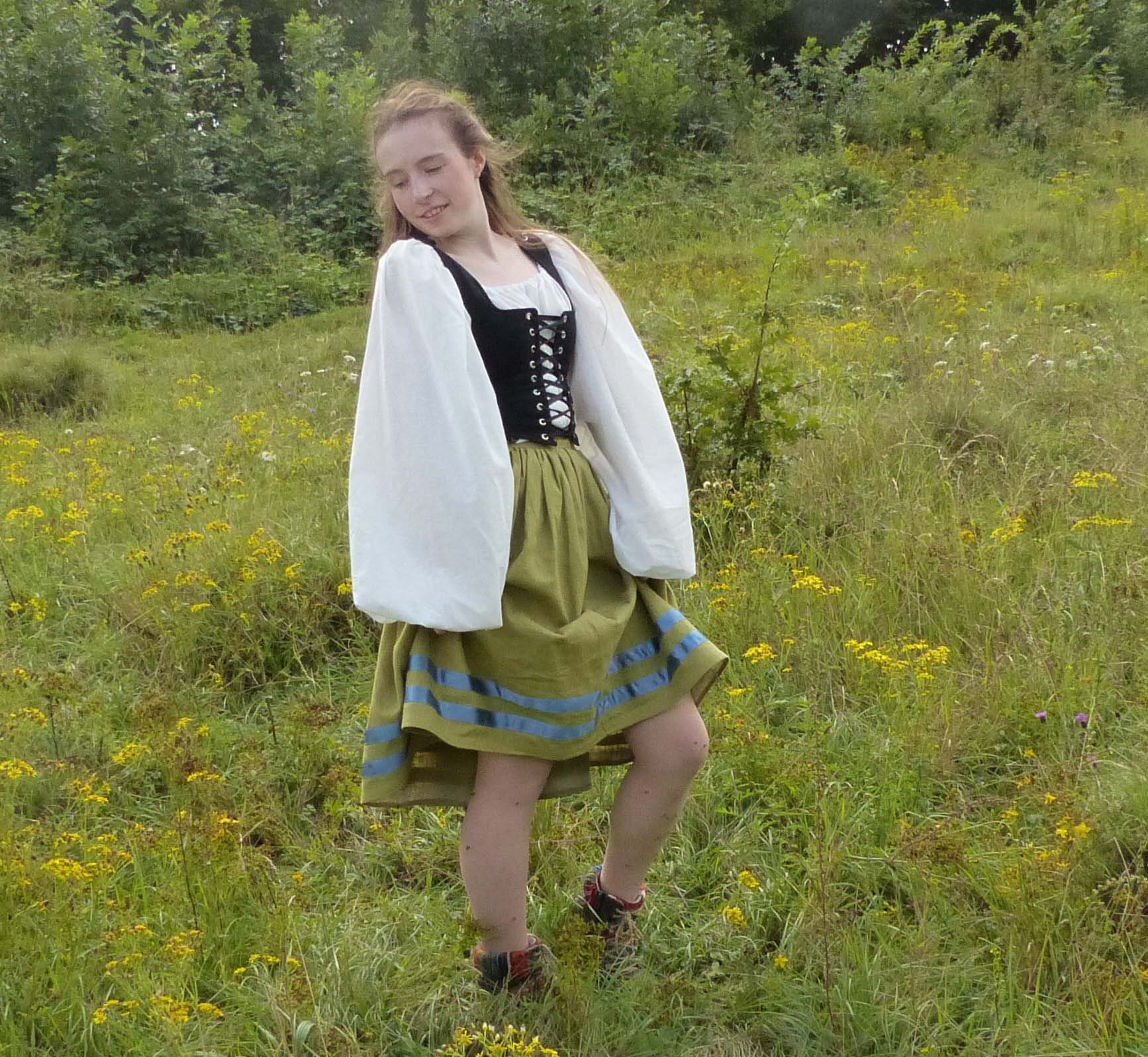 Long Sleeve Renaissance Peasant Blouse Costume Dress up Ren | Etsy UK