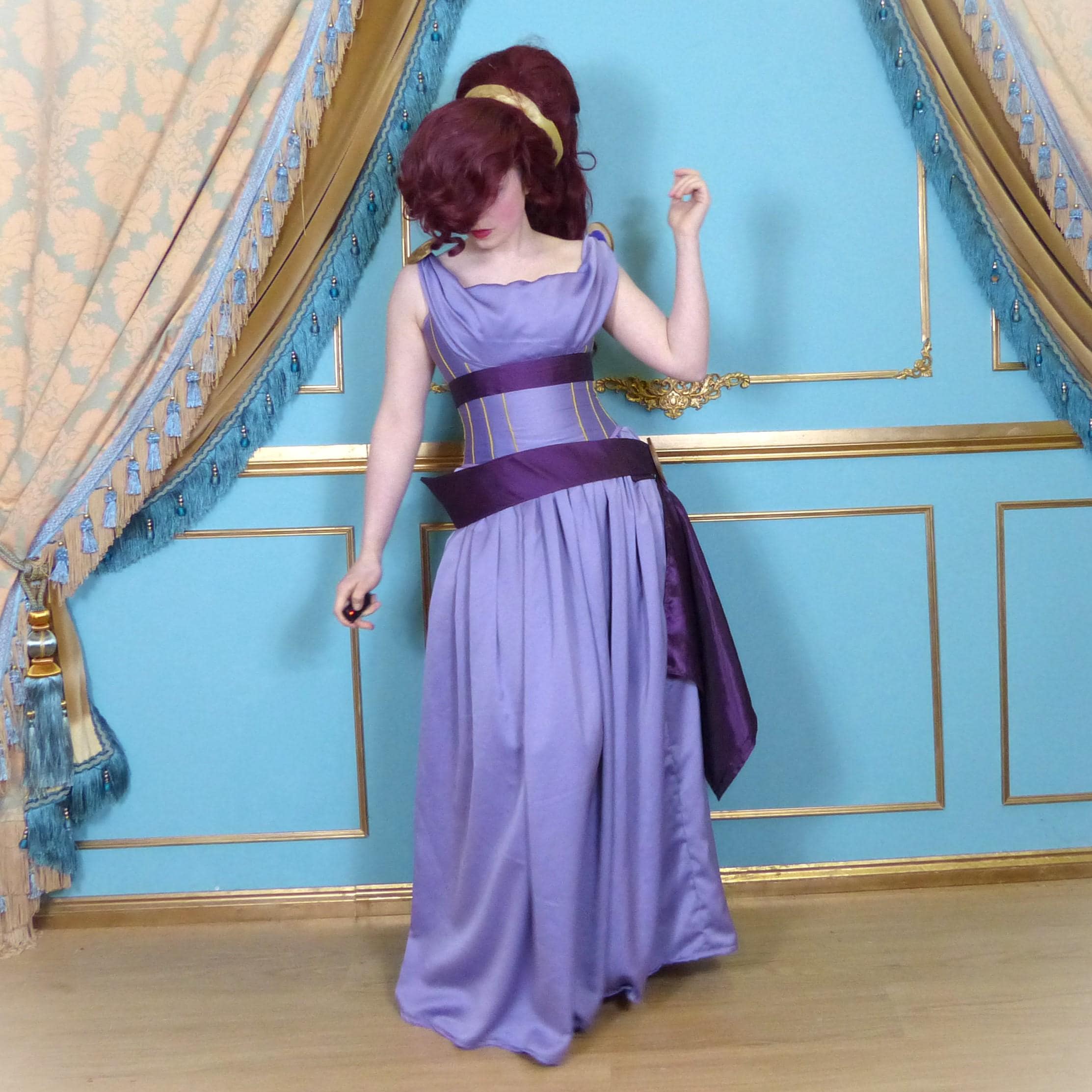 megara costume short dress Megara Hercules Inspired Short Sleeve Dress