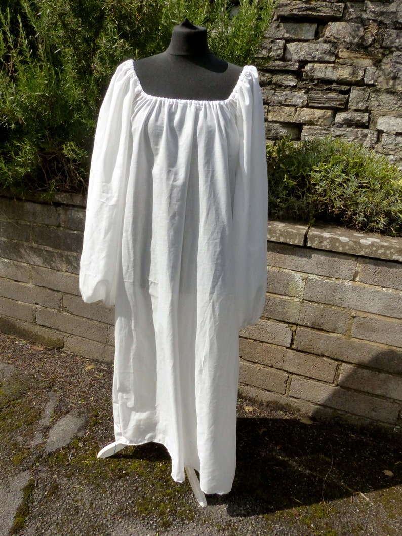 Long Chemise Renaissance Peasant Blouse Costume Dress Up Ren Faire