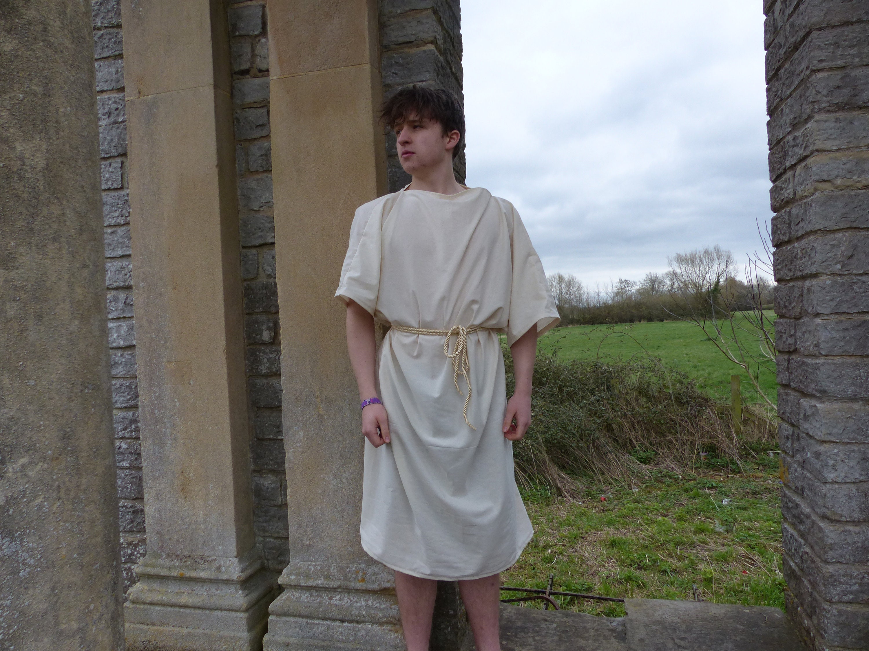 Men's Ancient Roman Cream Cotton Costume Toga for - Etsy Canada