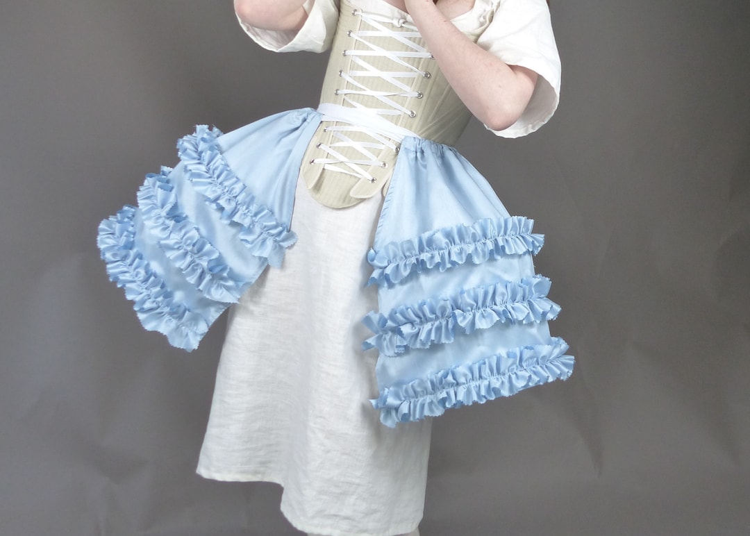 Strip Ruffle Rococo Side Panniers 18th Century Undergarment - Etsy