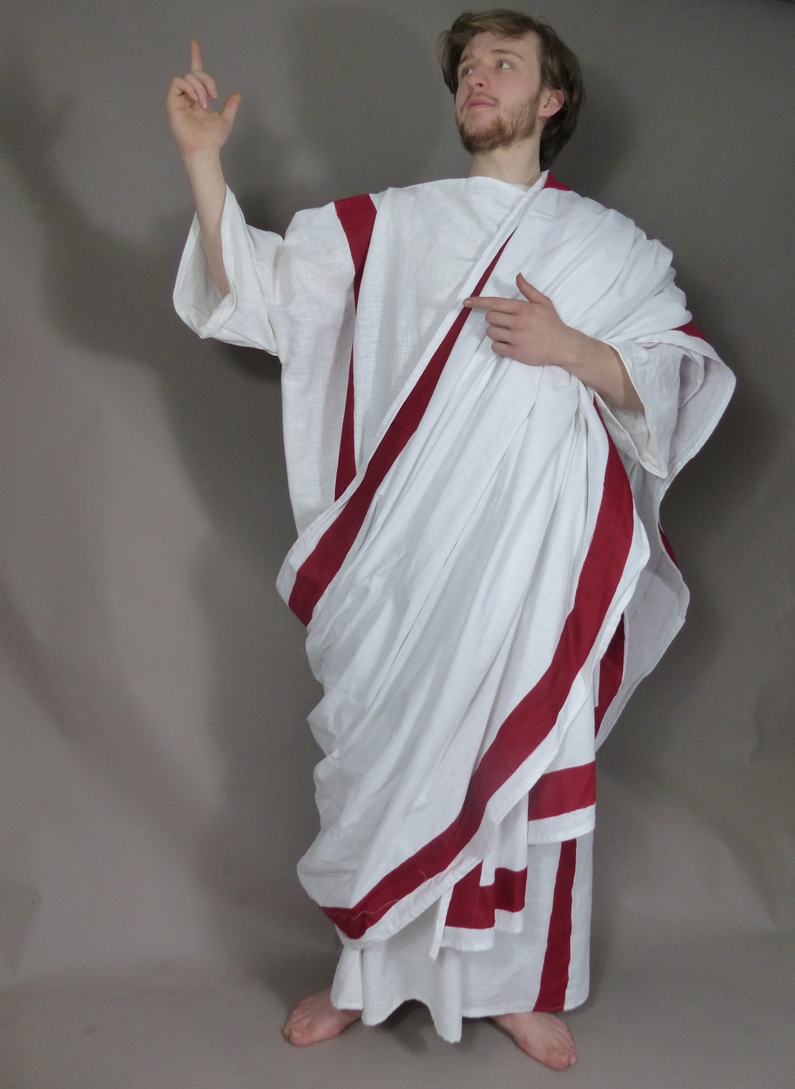 Men's Ancient Roman Senate White Linen Costume Toga for - Etsy UK