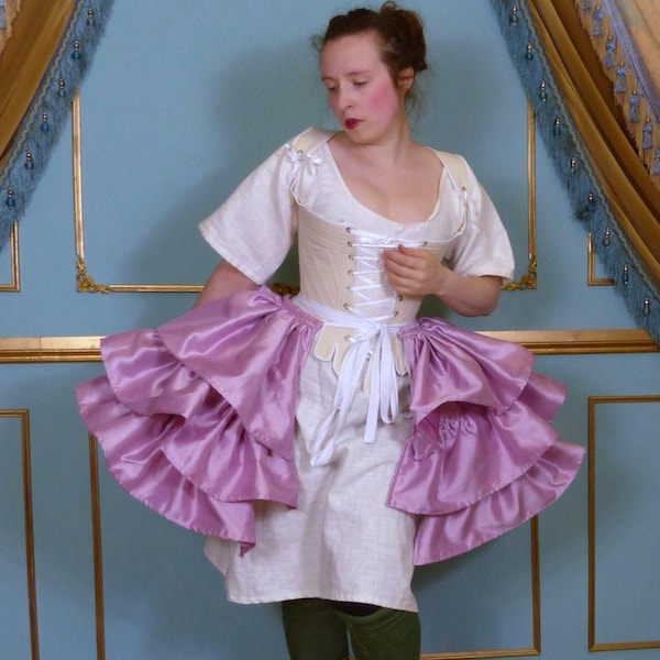 Balze rococò laterali Panniers 18° secolo Supporto per biancheria intima Costume storico e burlesque