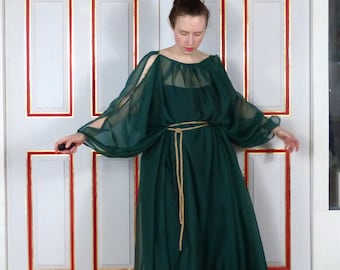 古代ギリシャの女性用キトンチュニック（シフォン製）歴史的 