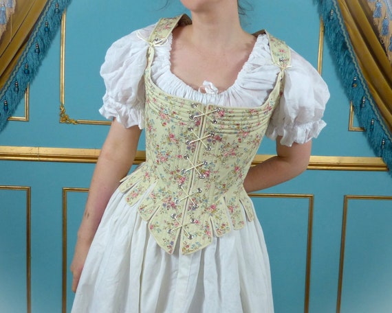 18th Century Front and Back Laced Pattern Cotton Corset Stays Historical  Reenactment Costumes Undergarments 2040 - Etsy