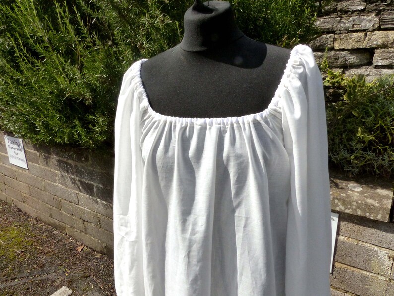 Long Chemise Renaissance Peasant Blouse Costume Dress Up Ren Faire