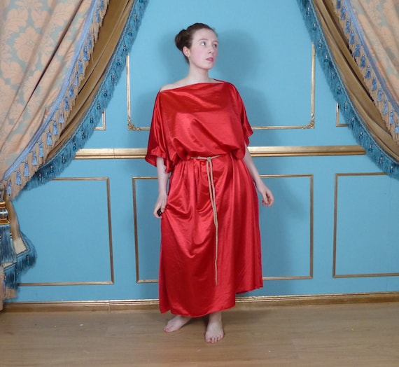 Robe grecque rouge deals