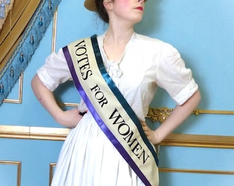 Suffragette Protest Sash Votes For Women Edwardian 1920 Costume Accessories