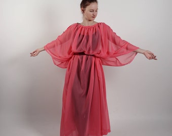 Ancient Greek Women Chiton Tunic In Chiffon