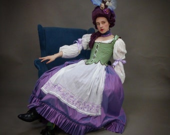 Custom Rococo Georgian Lady's Frivolous Carnival Masquerade Gown Historically Inspired Costume Dress