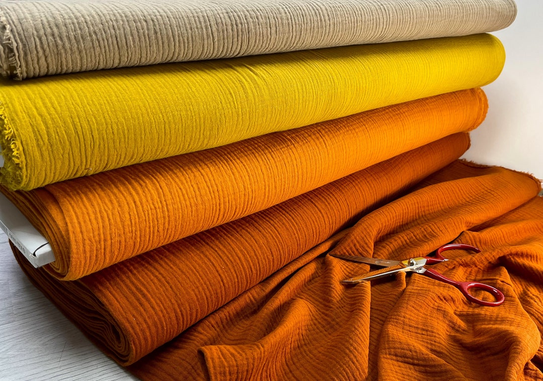 White Double Cotton Gauze Fabric by the Mtr for Costume and Fashion