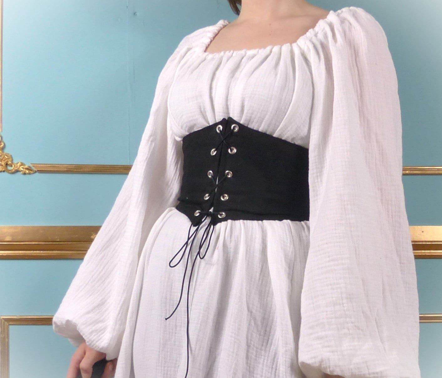 Linen Waist Belt Corset Fantasy, Medieval Renaissance Costume Accessories  Dutch Plain 