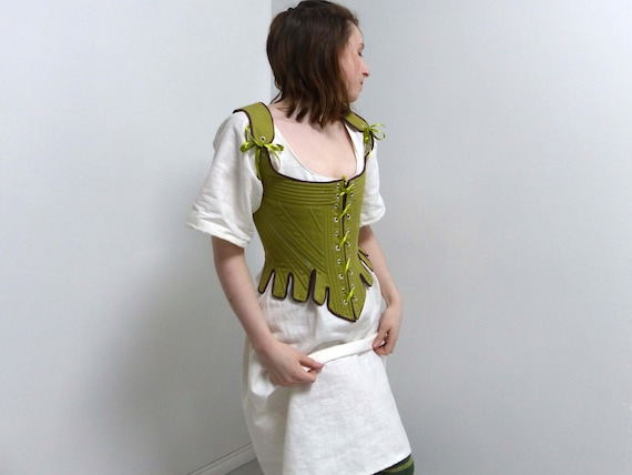 18th Century Front and Back Laced Coloured Linen Corset Stays Historical  Reenactment Costumes Undergarments -  Canada