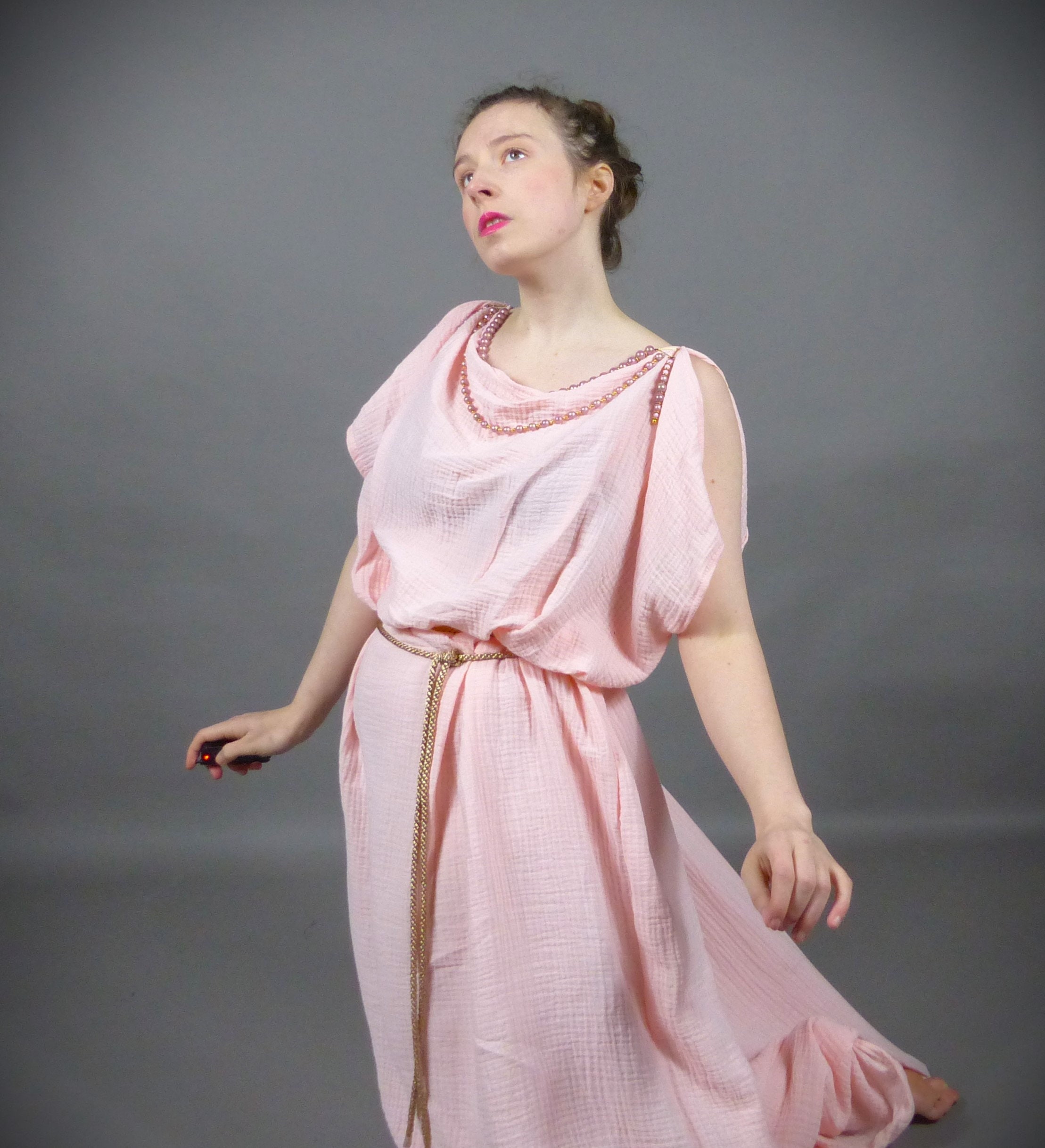 Ancient Greek Women Chiton Tunic in Chiffon Historical