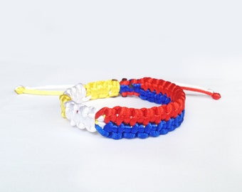PHILIPPINES flag knotted bracelet