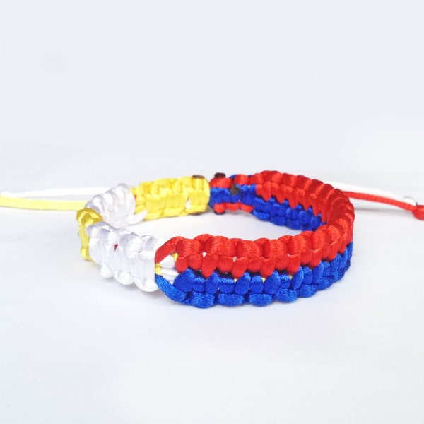 PHILIPPINES flag knotted bracelet