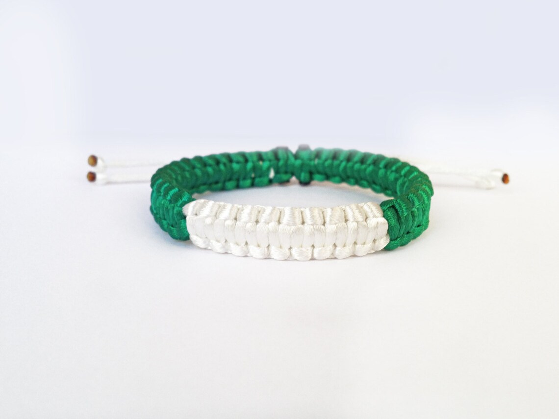 NIGERIA Flag Knotted Bracelet Etsy