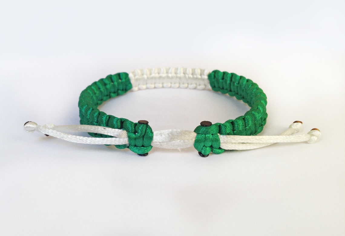 NIGERIA flag knotted bracelet Etsy