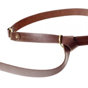 Ring belt - 3 cm width, circumference up to 120 cm, total length 144 cm - split leather