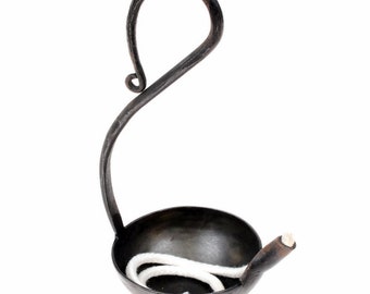 Forged Oil Lamp - Long Handle - [16 Oellampe LA/ H2 C-4]