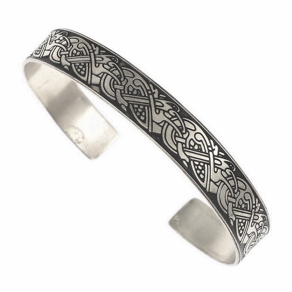 Celtic Brass Armlet / 1 cm - Birds - [07 Ar MB - C/ N2 A-10] - Etched - Arm Ring - Bracelet - Bangle