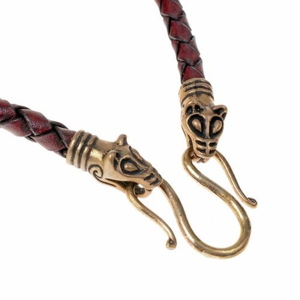 Viking Leather Cord "Wolf Head" - 65 - [07 LK Fossi 65, H11 A-6,7]