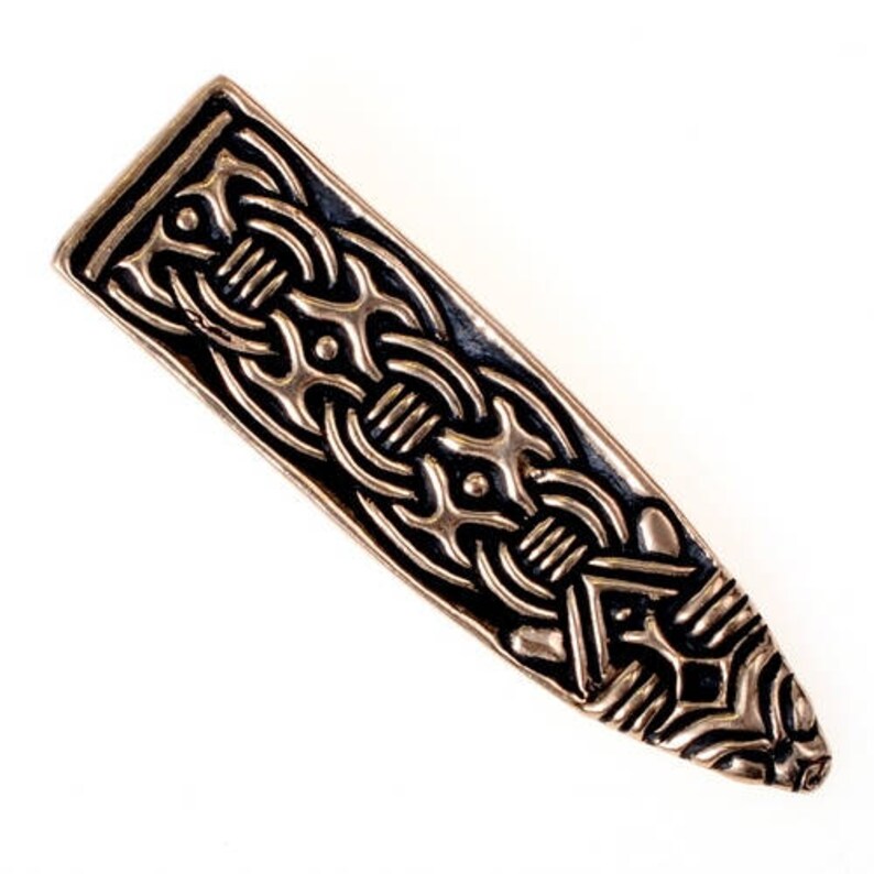 Viking strap end in Borre style 2 cm 09 End Borre 2 G1 H-3